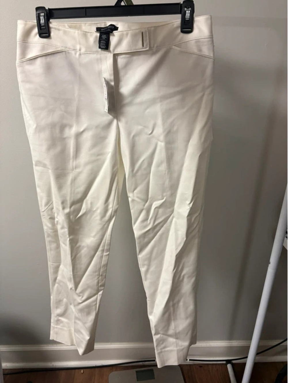 NWT White House Black Market Perfect Form White Slim Ankle Pant - size 12R